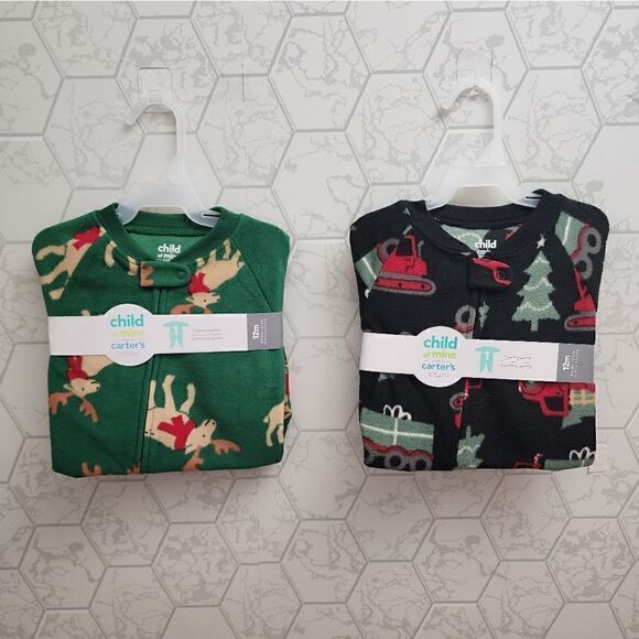 Nwt Baby Boy Sz 12, Christmas Pajamas Bundle - Picture 3 of 11